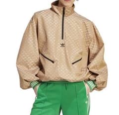 【未使用】アディカラー 70s ハーフジップ モノグラム ウインドブレーカー 未使用】アディカラー 70s ハーフジップ モノグラム ウインド