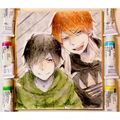 【イラスト販売】キヨ＆フジ 落書きのサムネイル