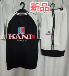 希少★KANI SPORTS セットアップ 希少] KARL KANI セットアップ ジャージ 半袖 ビックロゴ L