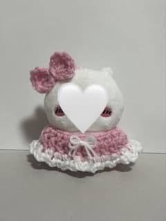 ちいかわ　ぬいぐるみ用 ピンク　ドレス　リボン　おすわりぬいぐるみのサムネイル