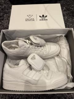 Prada adidas スニーカー ホワイト 29.5 フォーラム - メルカリ