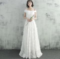 ウェディングドレス ロングワンピース 結婚式 二次会のサムネイル