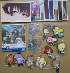 美少女 アクリルキーホルダー ラバーストラップ 色紙