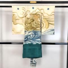 子供着物 アンティーク お宮参り 七五三 祝着 波模様に龍 CK-7368