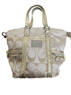 COACH コーチ 13843 シグネチャー 2WAY ハンドバッグ ポピー - メルカリ