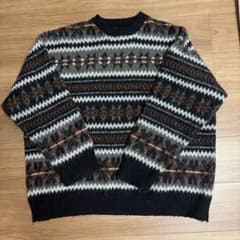 フェアアイル柄 クルーネックニット セーターのサムネイル