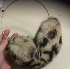 【元彼】【処分】耳あて ヒョウ柄のサムネイル