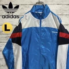 アディダス 刺繍 トレフォイルロゴ ナイロンジャケット マルチカラー