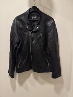 Schott N.Y.C. レザー ライダースジャケット サイズL ブラックのサムネイル