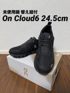 未使用級】On スニーカー Cloud6 ブラック 24.5cm 替え紐付 - メルカリ