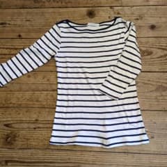 ZARA オーガニックコットン ストライプTシャツ Mのサムネイル