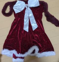 サンタコスプレ衣装 ベロア素材 ラインストーン付きのサムネイル