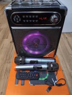 JYX S55 ポータブルスピーカー 本体 ワイヤレスマイク2本付のサムネイル