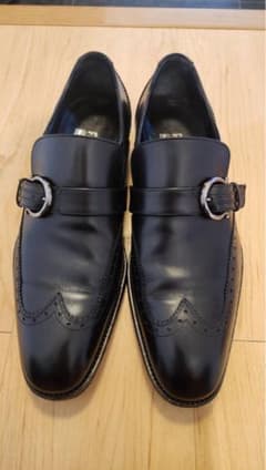 新品同様サルヴァトーレフェラガモ 8EE 最高級カーフ モンクストラップ