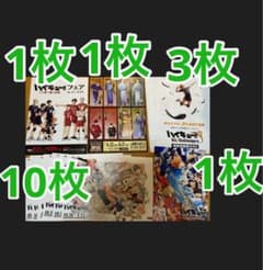 5種類 ハイキュー!! 展 挑戦者たち他 フライヤー チラシ 日向翔陽 孤