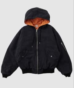 [UNISEX/ユニセックス]KOOKY'N フードダック MA1 blackのサムネイル
