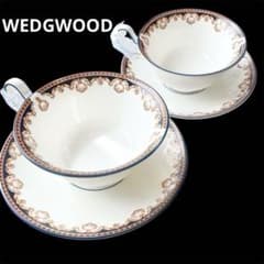 美品】WEDGWOOD ウェッジウッド メディチ カップソーサー 黒壺印