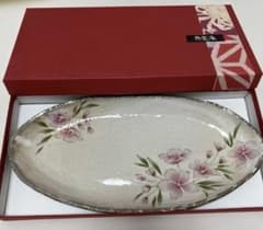 撫松庵緋桜貝型桜小皿揃え木箱入り5枚入りx2箱セット| Buyee日本代购