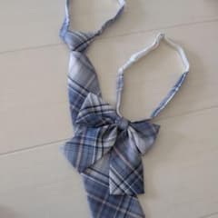 女子制服 リボン ブルー系チェック柄のサムネイル