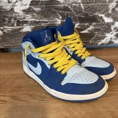 NIKE AIR JORDAN 1 MID ブルー イエローのサムネイル