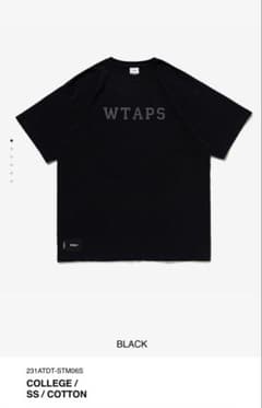 WTAPS COLLEGE / SS / COTTON BLACK XL - メルカリ