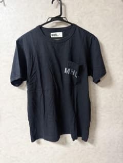 MHL. ロゴプリント ポケットTシャツ ネイビーのサムネイル