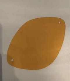 耐久アッパーカウル用ライトカバー　オレンジ　中古品　NSR NS-1のサムネイル