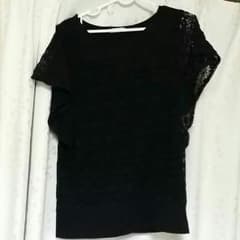 【なっちゃんママ様専用】授乳口付き　カットソー　黒のサムネイル