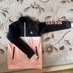 adidas キッズ ジャージ 上下セット ブラック ピンクのサムネイル