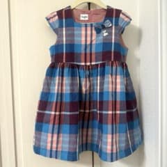 familiarファミリア ファミリアブルーチェックワンピースファミちゃん