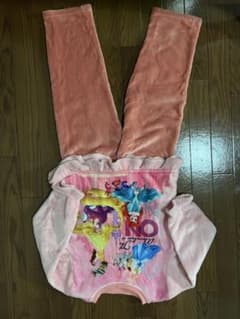 디즈니 프린세스 긴팔 잠옷 상하 세트 핑크 130cm