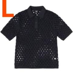 トップス 23SS STUSSY big mesh polo sweater Stussy BIG MESH POLO SWEATER - メルカリ