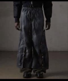 GRANCY グランシー ボタンレイヤードデザインナイロンパンツ Sサイズ