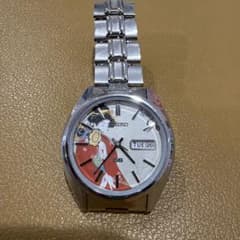 時計 SEIKO 5ACTUS セイコー浮世絵文字盤 上村松園 鼓の音 自動巻 