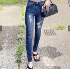 【GRL】バックヒップスリットデザインスキニーデニムパンツ[cu112c]のサムネイル
