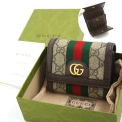✨Sランク・箱付き✨　GUCCI ミニ財布　オフディア　シェリーライン　GGロゴ ✨Sランク・箱付き✨ GUCCI ミニ財布 オフディア シェリーライン GG
