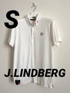 J.LINDEBERG ホワイト ポロシャツSサイズ レギュラーフィット - メルカリ