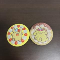 ポムポムプリン 刺繍缶バッジ 2個セットのサムネイル