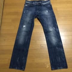 DIESEL ダメージ加工 ストレートデニム W30 L32のサムネイル