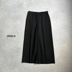 ユニクロ　ワイドチノパンツ　ブラック　XL　469828のサムネイル
