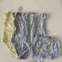 ベビー ロンパース ブルマ 3点セット 花柄 イエロー　GAPのサムネイル