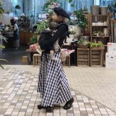 rubyandyou サスペンダー付きギンガムチェックスカートのサムネイル