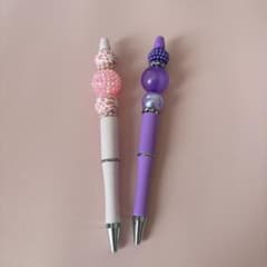 ハンドメイド カスタムボールペン 1本売り ピンク パープルのサムネイル