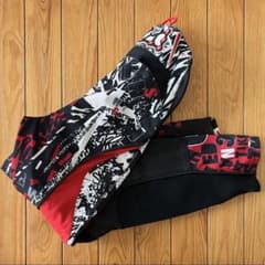 【良好】フォックスレーシング モトクロスパンツ 総柄 赤白黒 28 メンズS