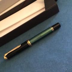 ペリカンスーべレーン万年筆　M800 グリーンストライプ　18C 750ニブF ペリカンスーべレーン万年筆 M800 グリーンストライプ 18C 750ニブF