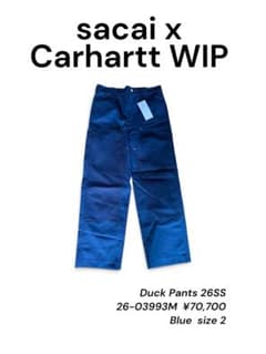 26SS sacai x Carhartt WIP Duck Pants - メルカリ