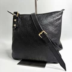 美品⭐️GUCCI GG柄 ショルダーバッグ シマレザー サコッシュ GUCCI グッチ シマレザー クロスボディ サコッシュ ショルダーバッグ