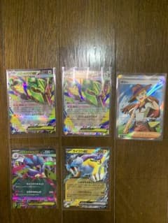 ポケモンカードゲーム まとめ売り 5枚セットスリープ付けのサムネイル