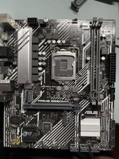 Asus b560M-K マザーボードとintel ファンセットのサムネイル