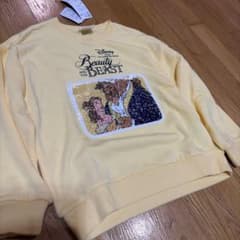 120 Beauty and the Beast Reversible Sequin Sweatshirt, Yellow, Disney